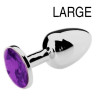 Generique Plug Bijou Strass Violet - LARGE 8 x 4cm